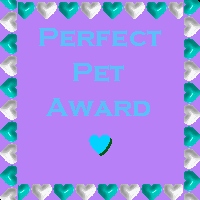 Cosette's Perfect Pet Award