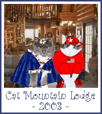 Sam da Man and Spike at Cat Mountain Lodge
