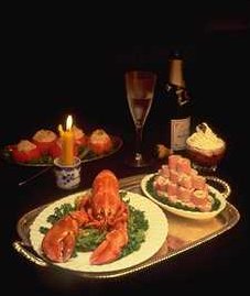 Romantic lobster dinner